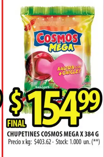 Punto Mayorista Cosmos Mega Chupetines x 384g oferta
