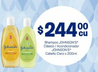 Supermercados DIA Johnson's Shampoo Clásico/Acondicionador Cabello Claro x 200ml oferta