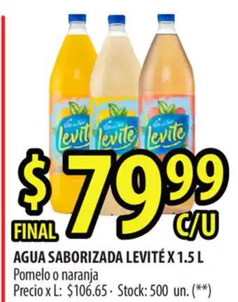 Punto Mayorista Levitè Agua Saborizada x 1.5L oferta