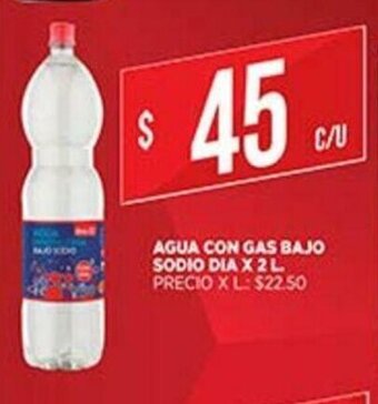 Supermercados DIA Agua Con Gas Bajo Sodio Dia x 2L oferta