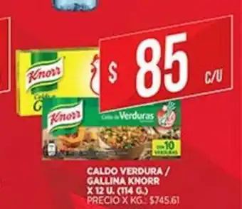 Supermercados DIA Caldo Verdura/ Gallina Knorr x 12U oferta