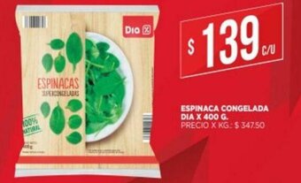 Supermercados DIA Espinaca Congelada dia x 400g oferta