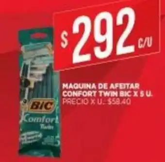 Supermercados DIA Maquina De Afeitar Comfort Twin Bic x 5 u oferta