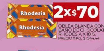 Supermercados DIA Oblea blanda con baño de chocolate rhodesia oferta