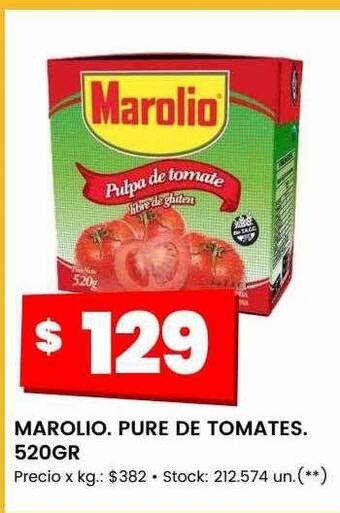 Changomas Marolio pure de tomates oferta