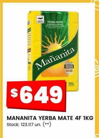 Changomas Mananita yerba mate 4f oferta