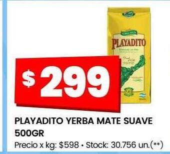 Changomas Playadito yerba mate suave oferta