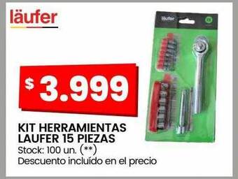 Changomas Kit herramientas laufer 15 piezas oferta