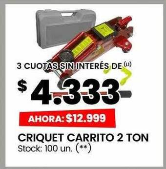 Changomas Criquet carrito 2 ton oferta