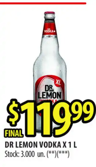 Punto Mayorista Dr Lemon Vodka x 1L oferta