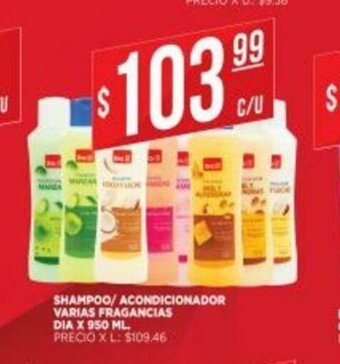 Supermercados DIA Shampoo/Acondicionador Varias Fragancias Dia x 950ml oferta