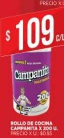Supermercados DIA Rollo De Cocina Campanita x 200 u oferta