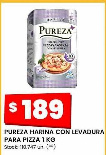Changomas Pureza harina con levadura para pizza oferta