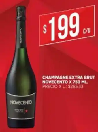 Supermercados DIA Champagne Extra Brut Novecente x 750 ml oferta