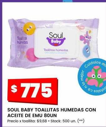 Changomas Soul baby toallitas humedas con aceite de emu oferta