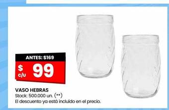 Changomas Vaso hebras oferta