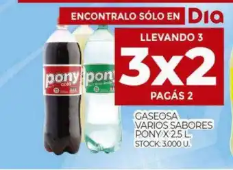 Supermercados DIA Gaseosa varios sabores pony oferta