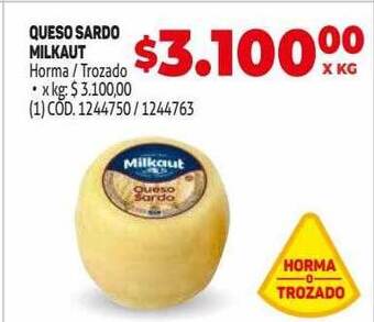 Makro Queso sardo milkaut oferta