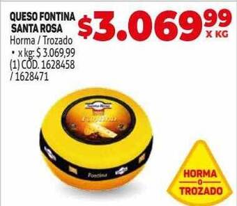 Makro Queso fontina santa rosa oferta