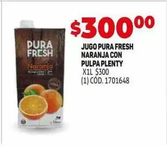 Makro Jugo pura fresh naranja con pulpa plenty oferta