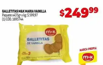 Makro Galletitas m&k maria vainilla oferta