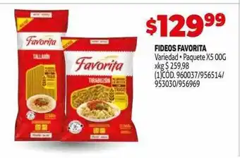 Makro Fideos favorita oferta