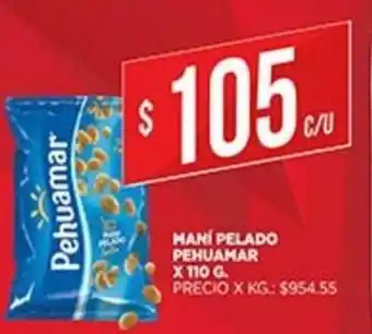 Supermercados DIA Maní Pelado Pehuamar x 110 g oferta