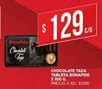 Supermercados DIA Chocolate Taza Tableta Bonafide x 100g oferta