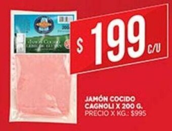 Supermercados DIA Jamón Cocido Cagnoli x 200 g oferta