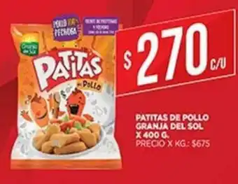 Supermercados DIA Patitas de Pollo Granja Del Sol x 400gr oferta