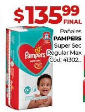 Diarco Pampers Pañales Super Sec Regular Max oferta