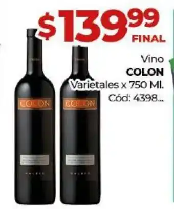 Diarco Colon Vino Varietales x 750ml oferta