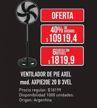 Disco Ventilador de pie axel oferta
