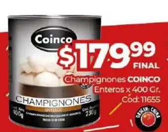 Diarco Coinco Champignones Enteros x 400gr oferta