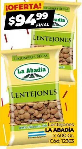 Diarco La Abadía Lentejones x 400gr oferta