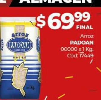 Diarco Padoan Arroz 00000 x 1kg oferta