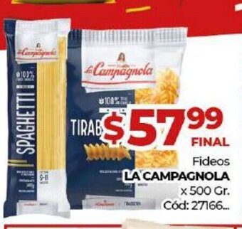 Diarco La Campagnola Fideos x 500gr oferta