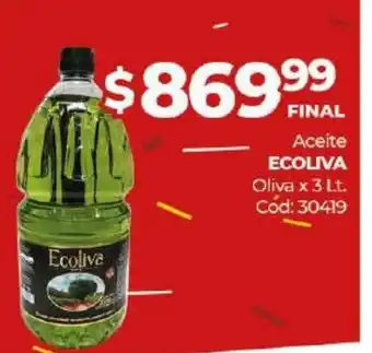 Diarco Ecoliva Aceite Oliva x 3lt oferta