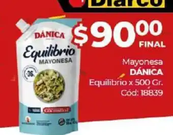 Diarco Dánica Mayonesa Equilibrio x 500gr oferta
