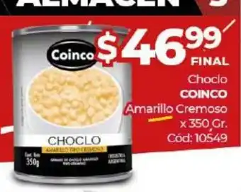 Diarco Coinco Chocio Amarillo Cremoso x 350gr oferta
