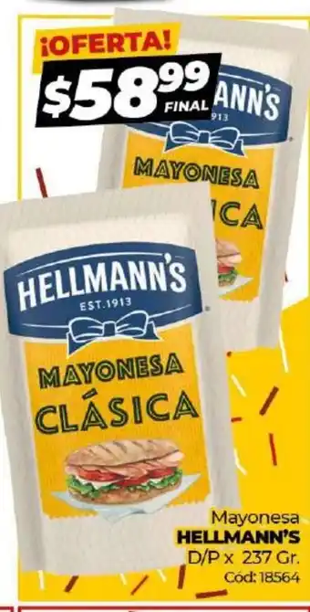 Diarco Hellmann's Mayonesa x 237gr oferta