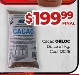 Diarco Orloc Cacao Dulce x 1kg oferta