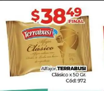 Diarco Terrabusi Alfajor Clásico x 50gr oferta
