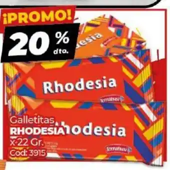 Diarco Rhodesia Galletitas x 22gr oferta