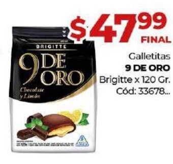 Diarco 9 de oro Galletitas Brigitte x 120 gr oferta