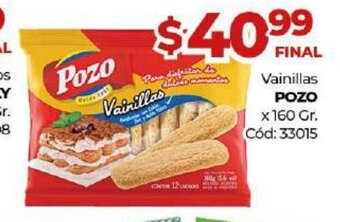 Diarco Pozo Vainillas x 160 gr oferta