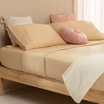Arredo Juego de sábanas king size algodón peinado liso oferta