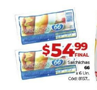 Diarco 66 Salchichas x 6 un oferta