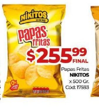 Diarco Nikitos Papas Fritas x 500gr oferta