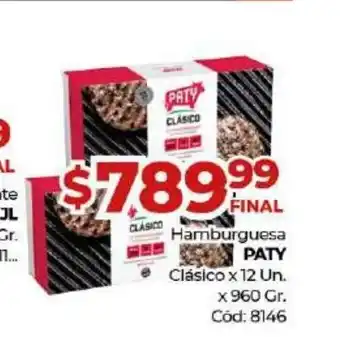 Diarco Paty Hamburguesa Clásico x 12un oferta
